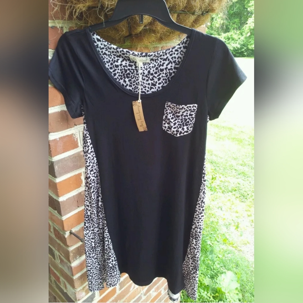 The Body Touch Lounge Cheetah Babydoll Chemise Small "NWT"